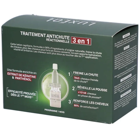 Luxéol Chute de cheveux réactionnelle 3en1 (fioles)