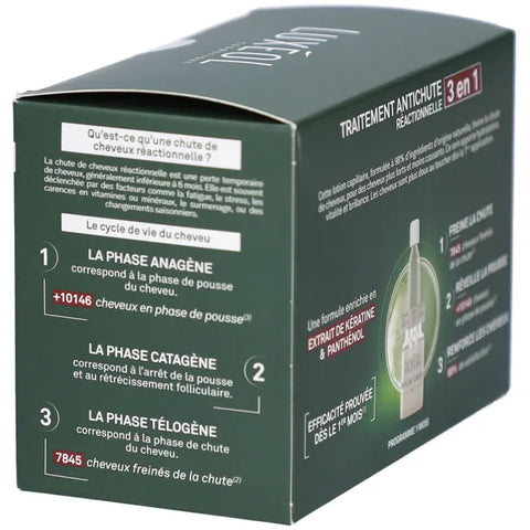 Luxéol Chute de cheveux réactionnelle 3en1 (fioles)