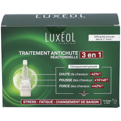 Luxéol Chute de cheveux réactionnelle 3en1 (fioles)