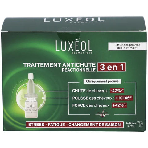 Luxéol Chute de cheveux réactionnelle 3en1 (fioles)