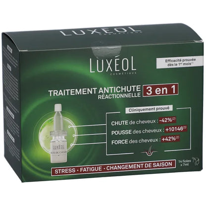 Luxéol Chute de cheveux réactionnelle 3en1 (fioles)