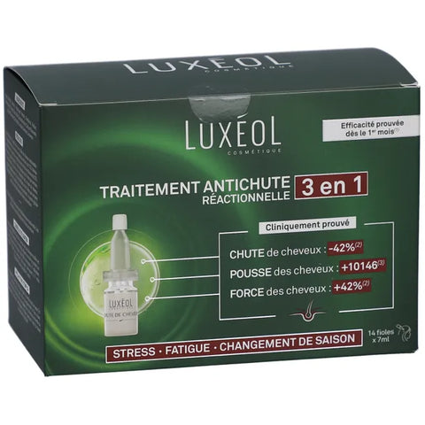 Luxéol Chute de cheveux réactionnelle 3en1 (fioles)