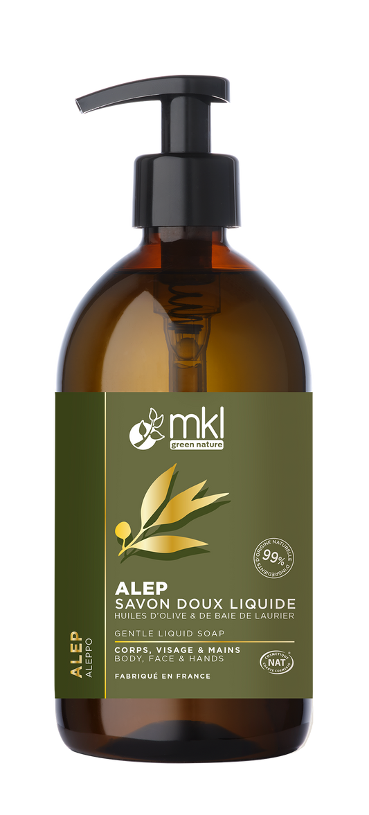 MKL GREEN NATURE - Savon liquide Alep biologique - Nettoyage pur et éclat radieux vous attend !