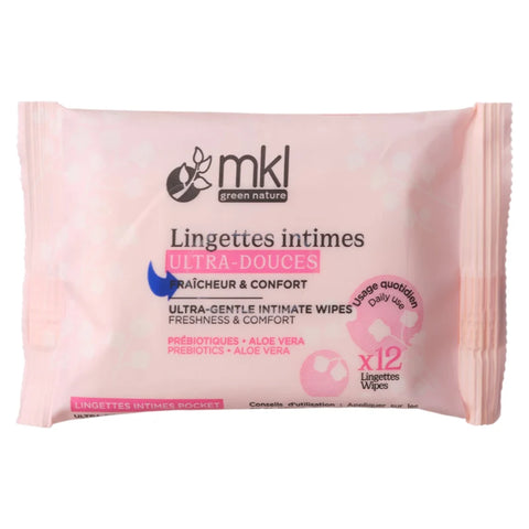 MKL GREEN NATURE - Lingettes Intimes Ultra-douces x12 Wipes