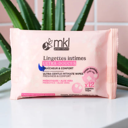 MKL GREEN NATURE - Lingettes Intimes Ultra-douces x12 Wipes