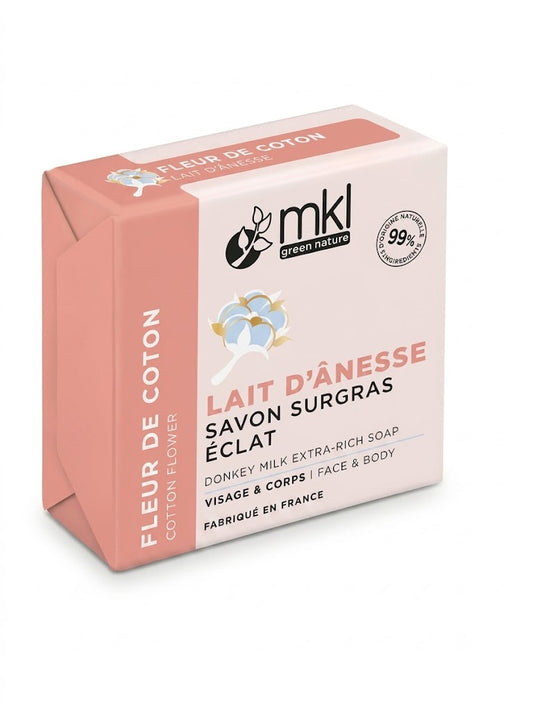 MKL GREEN NATURE – Organic Donkey Milk Nourishing Soap – Cotton Flower 100 g