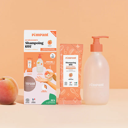 PIMPANT – Kids Apricot Powder-to-Liquid Shampoo Discovery Kit (1 Bottle + 1 Refill)