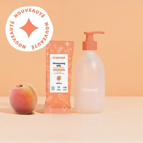 PIMPANT – Kids Apricot Powder-to-Liquid Shampoo Discovery Kit (1 Bottle + 1 Refill)