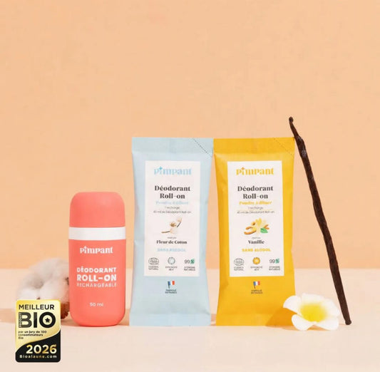 Cotton Flower Powder-to-Liquid Deodorant Starter Kit
