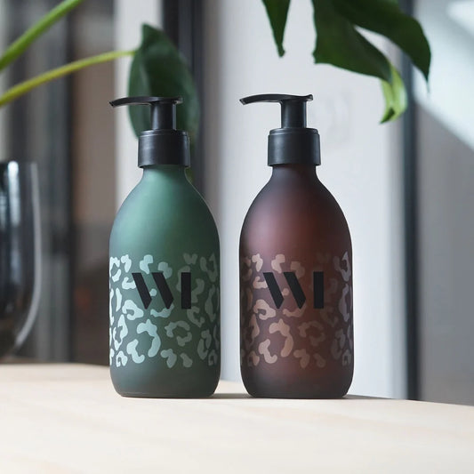 Flacon vide ambré Léopard logo noir 290ml