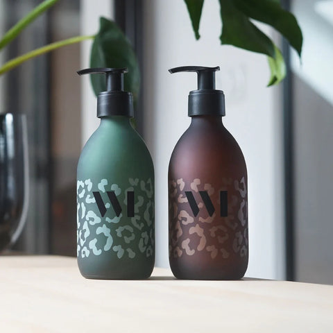 Flacon vide ambré Léopard logo noir 290ml