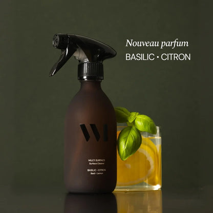Multi-Surface Glass Bottle Cleaner – Lemon & Basil, 290 mL