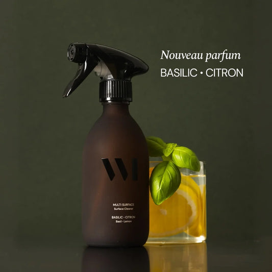 Multi-Surface Glass Bottle Cleaner – Lemon & Basil, 290 mL