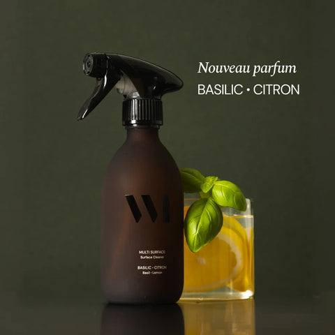Multi-Surface Glass Bottle Cleaner – Lemon & Basil, 290 mL