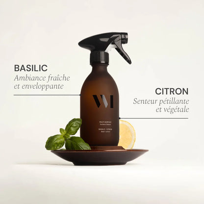 Multi-Surface Glass Bottle Cleaner – Lemon & Basil, 290 mL