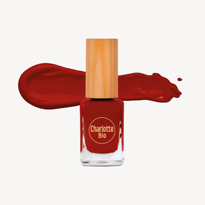Vernis à ongles Rouge Bordeaux biosourcé
