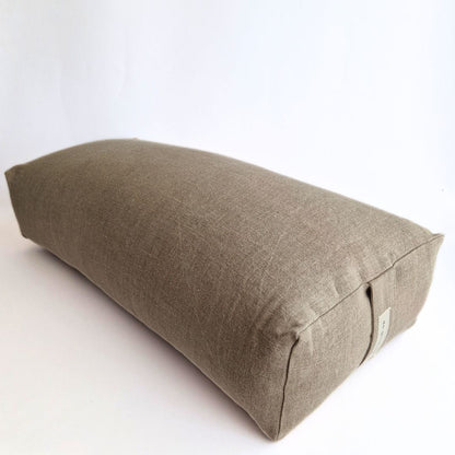 Yoga Bolster Rechteckig – Leinen Natur