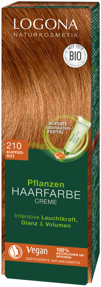 LOGONA Herbal hair color cream Copper red 210