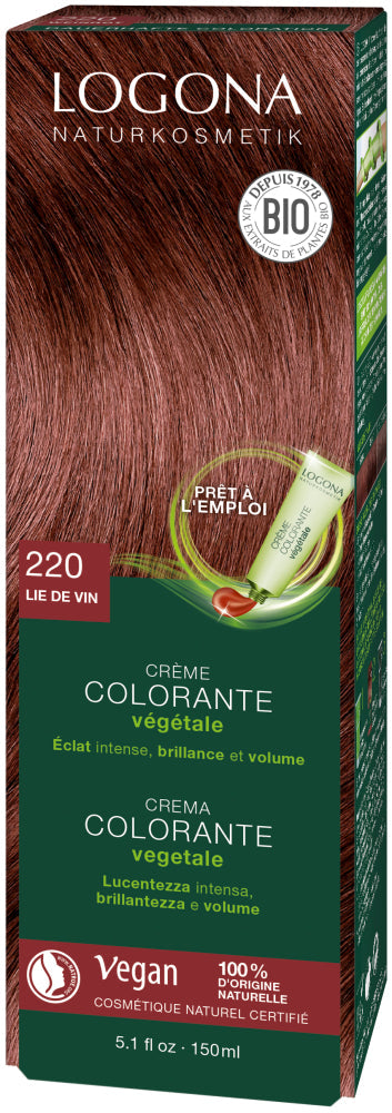 LOGONA Herbal hair color cream Wine red 220