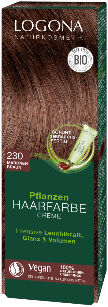 LOGONA Herbal hair color cream Chestnut brown 230