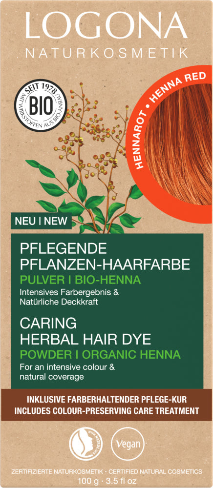 LOGONA Caring herbal hair dye 04 henna red