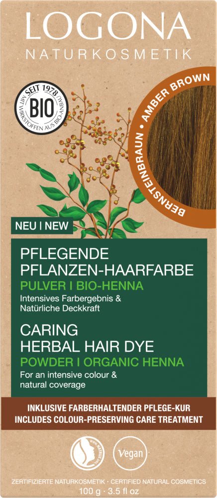 LOGONA Caring herbal hair dye 06 amber brown