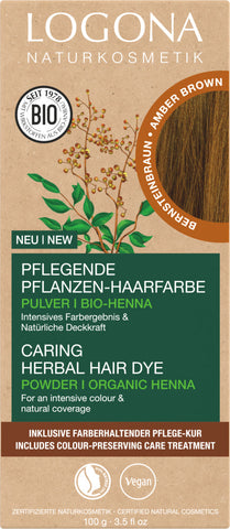 LOGONA Caring herbal hair dye 06 amber brown
