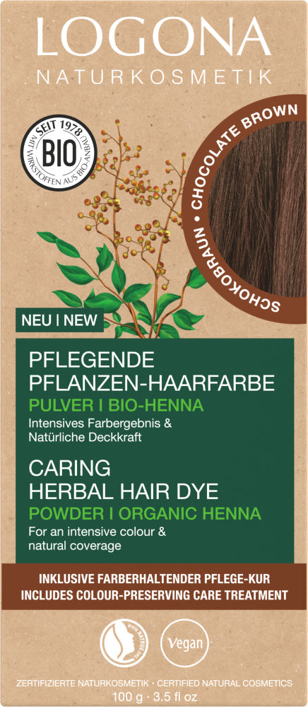 LOGONA Caring herbal hair dye 09 chocolate brown