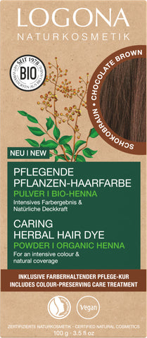 LOGONA Caring herbal hair dye 09 chocolate brown