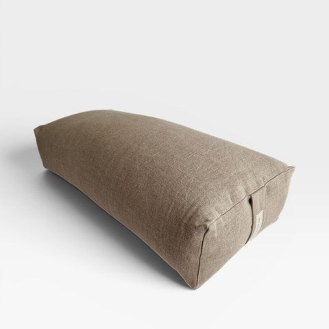 Coussin de yoga rectangulaire – Lin naturel