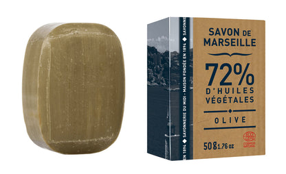Petit galet de savon de marseille olive