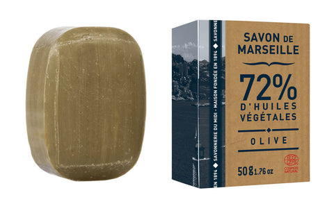 Petit galet de savon de marseille olive