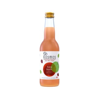 Kosmos Drinks Heaven's Juice - Strawberry Basil, Fruit Kefir Drink, Swiss Organic 330ml