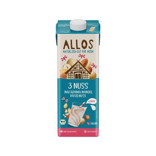 Allos 3 Nuss Drink, Macadamia Mandel Haselnuss, EU Bio 1kg