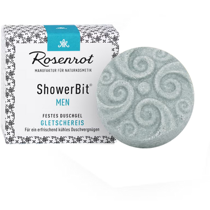 Rosenrot - MEN ShowerBit Gletschereis - Nettoyant Vegan Rafraîchissant 🧊🌿