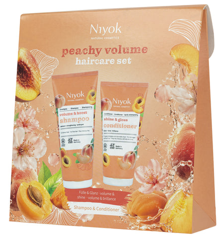 NIYOK Geschenkset Haarpflege peachy volume