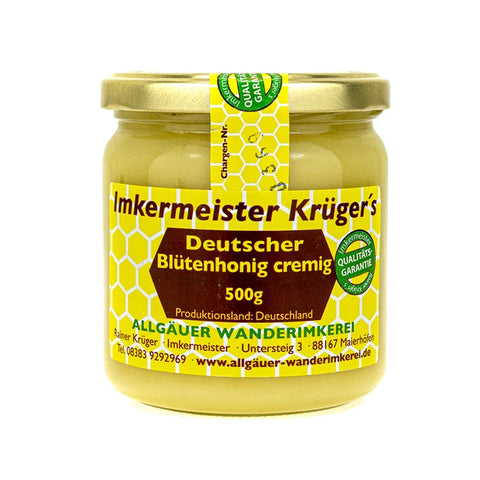 Deutscher Blütenhonig cremig  - Creamy German Flower Honey 500g