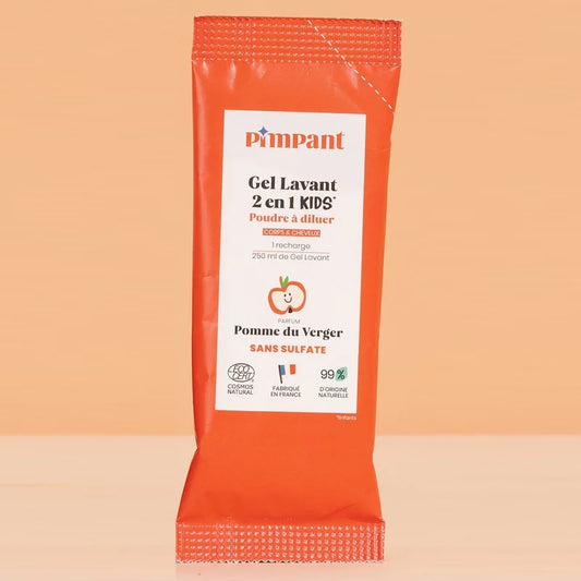 2-in-1 Waschgel Kinder Pulver zum Verdünnen Apfel - 25g - Pimpant