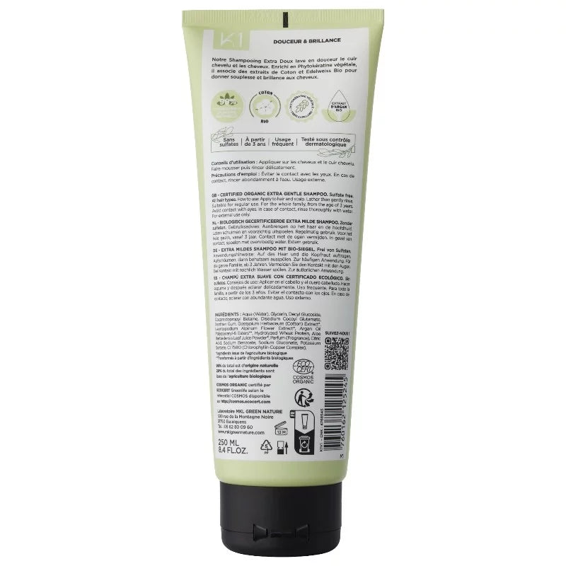 Shampoo extra mild BIO Baumwolle - 250ml - MKL Green Nature