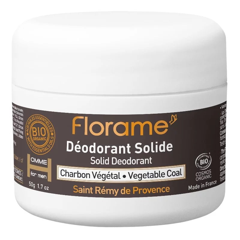 Festes Deodorant Bio für Männer Kohle - 50g - Florame