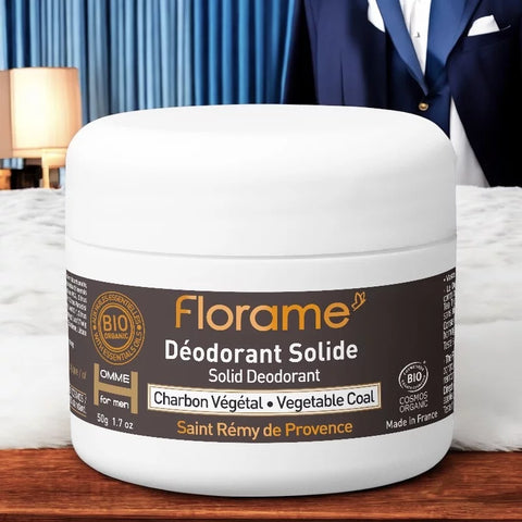 Festes Deodorant Bio für Männer Kohle - 50g - Florame