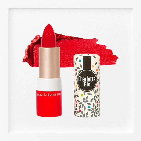 Matter Lippenstift Echte Rot BIO - 3.5g - Charlotte Bio