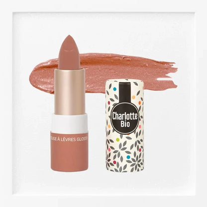 Glänzender Lippenstift Nude Mokka BIO - 3.5g - Charlotte Bio