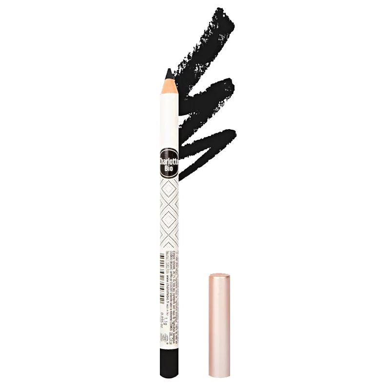 Augenstift mit langem Halt Schwarz BIO - 1.1g - Charlotte Bio