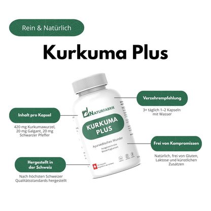 NATURFABRIK Capsule di Curcuma Plus 100 pezzi