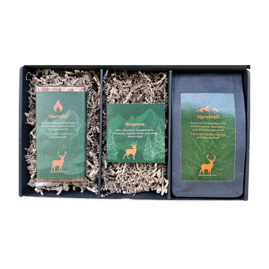 Tiefenzeit Bergatem Geschenkbox für IHN (Naturkraft & Genuss)
