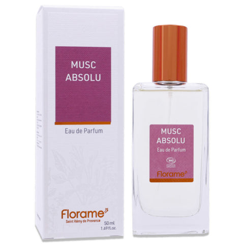 Musc Absolu by Florame — an organic eau de parfum crafted for warmth, musk and enveloping allure.