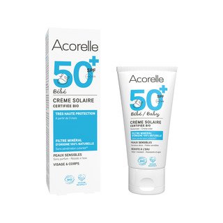 Crema solare per bambini Acorelle SPF50+, Cosmebio Cosmesi Naturale 50 ml