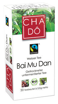 CHA DÔ Tè Bianco Bai Mu Dan Cha Dô 20x2g