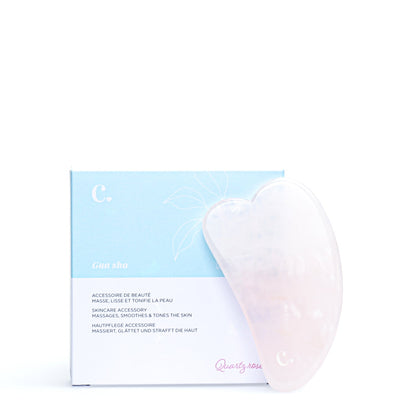 Gua sha en Quartz rose